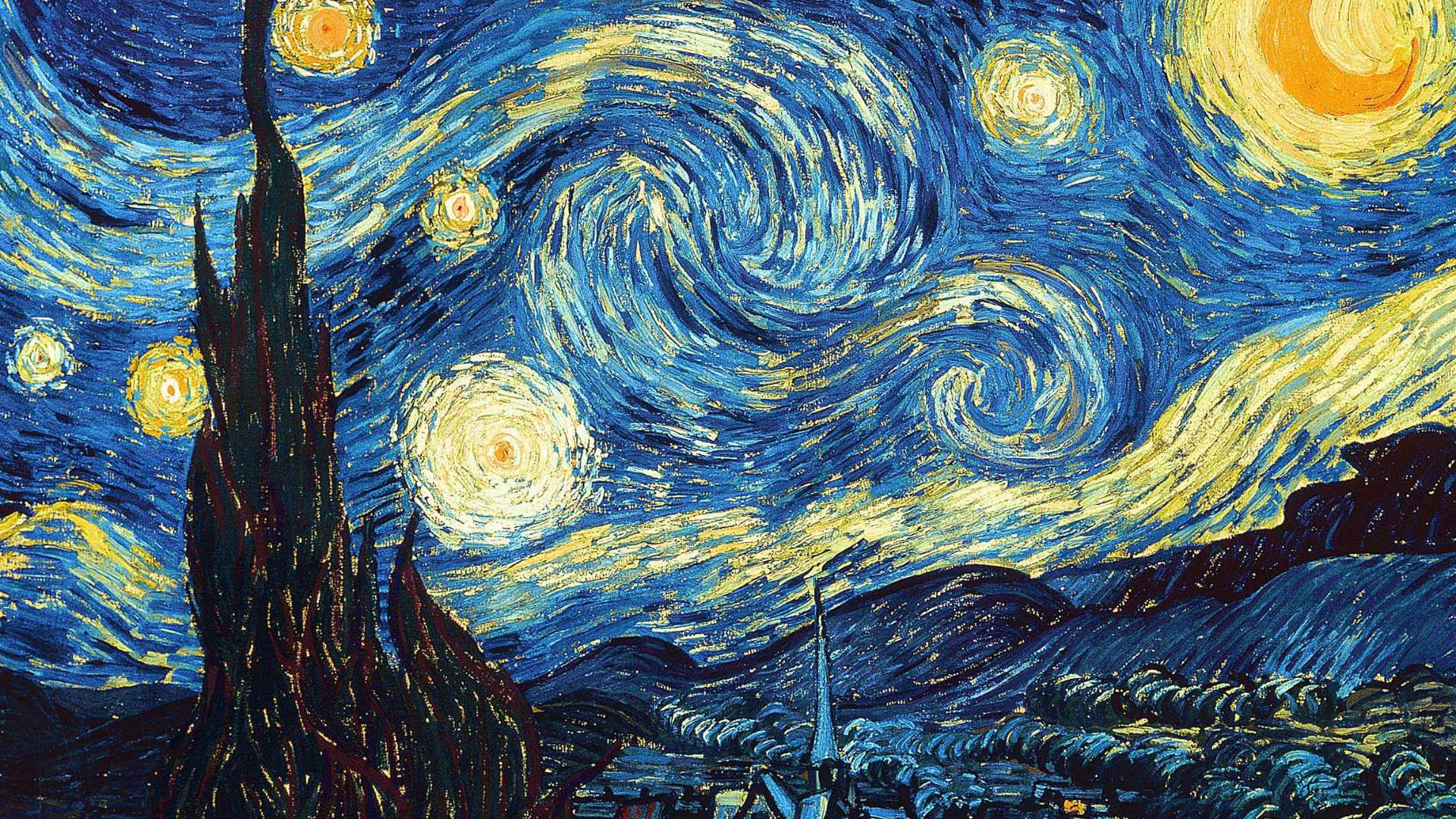 Tableau la nuit étoilée de Van Gogh