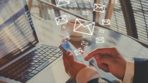 E-mail sur téléphone