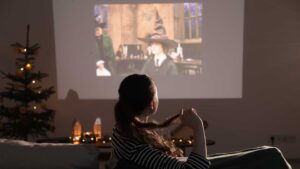 Film Harry Potter sur un vidéo projecteur