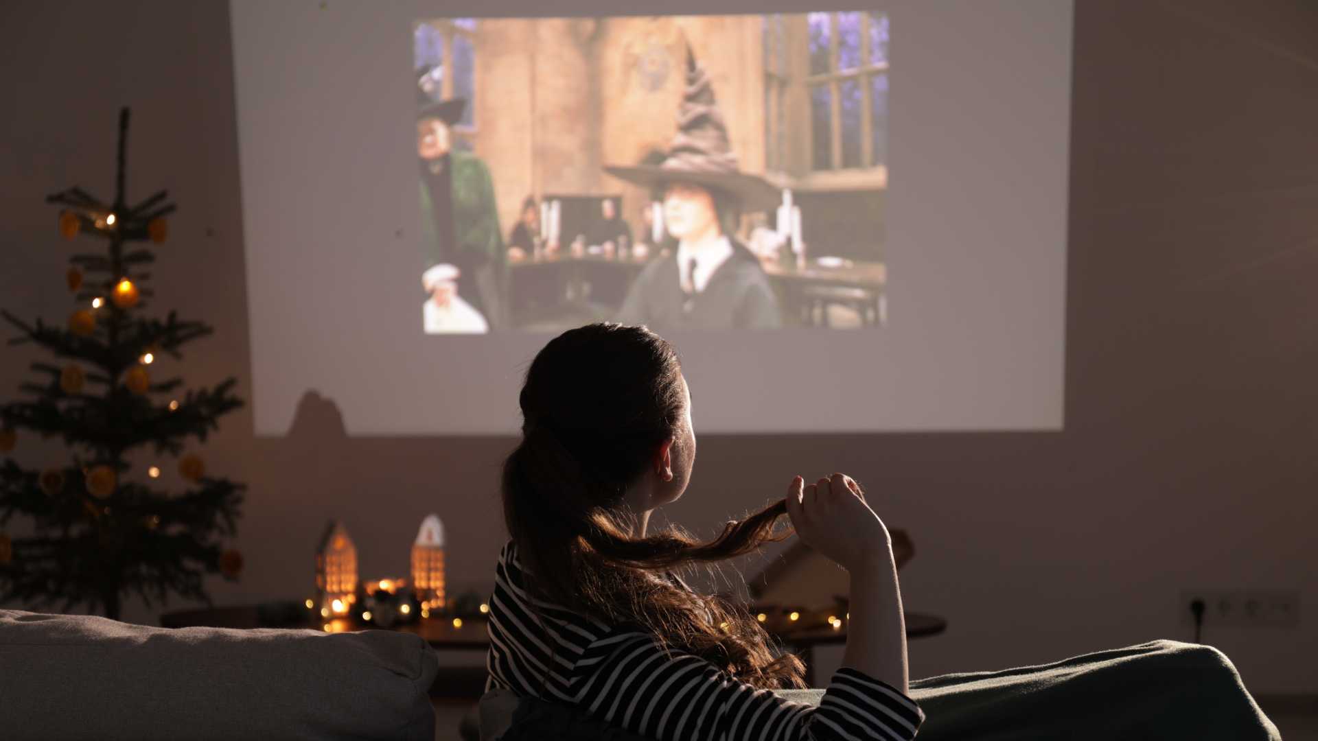 Film Harry Potter sur un vidéo projecteur